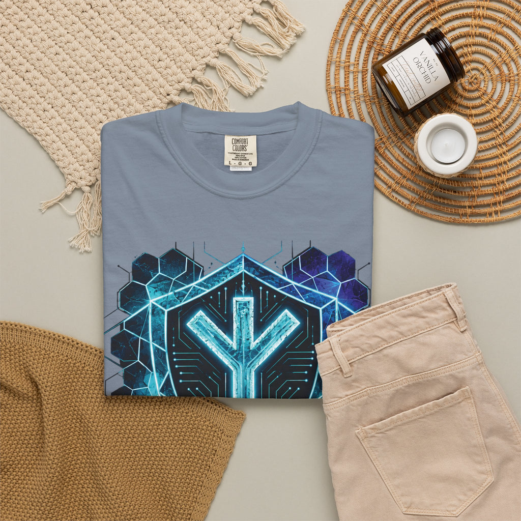 Algiz Rune Shield T-Shirt — Norse Protection Symbol Tee