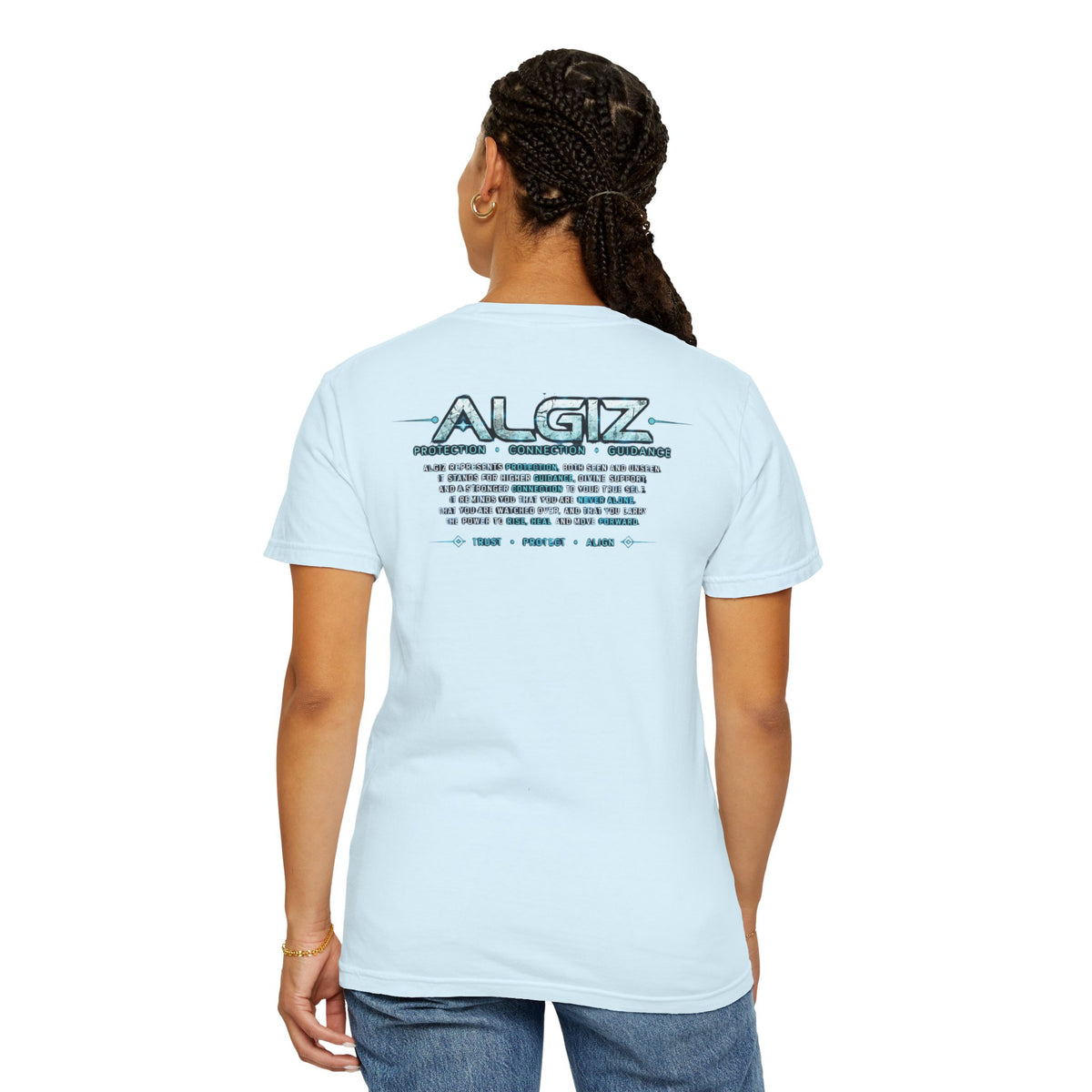 Algiz Rune Shield T-Shirt — Norse Protection Symbol Tee