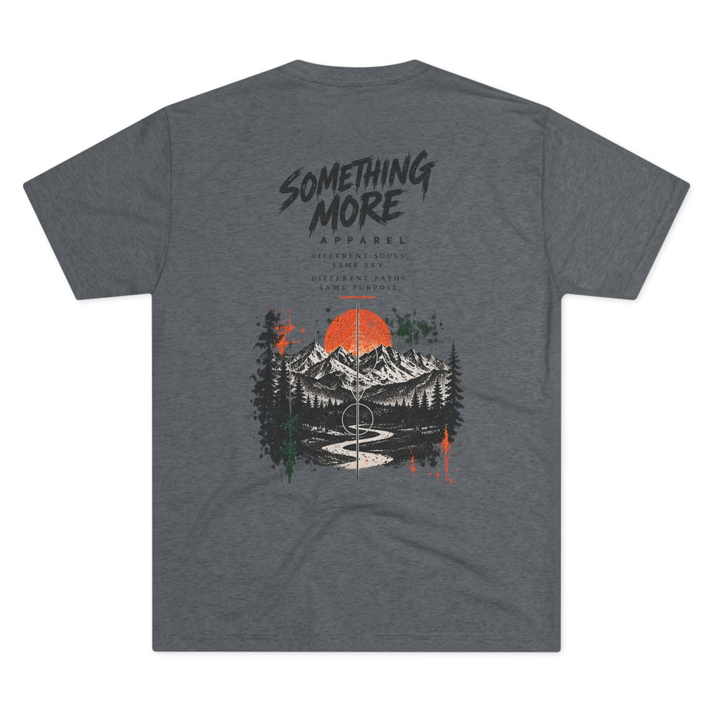 Artistic Statue & Nature Graphic Tee — "Something More" Crew Shirt