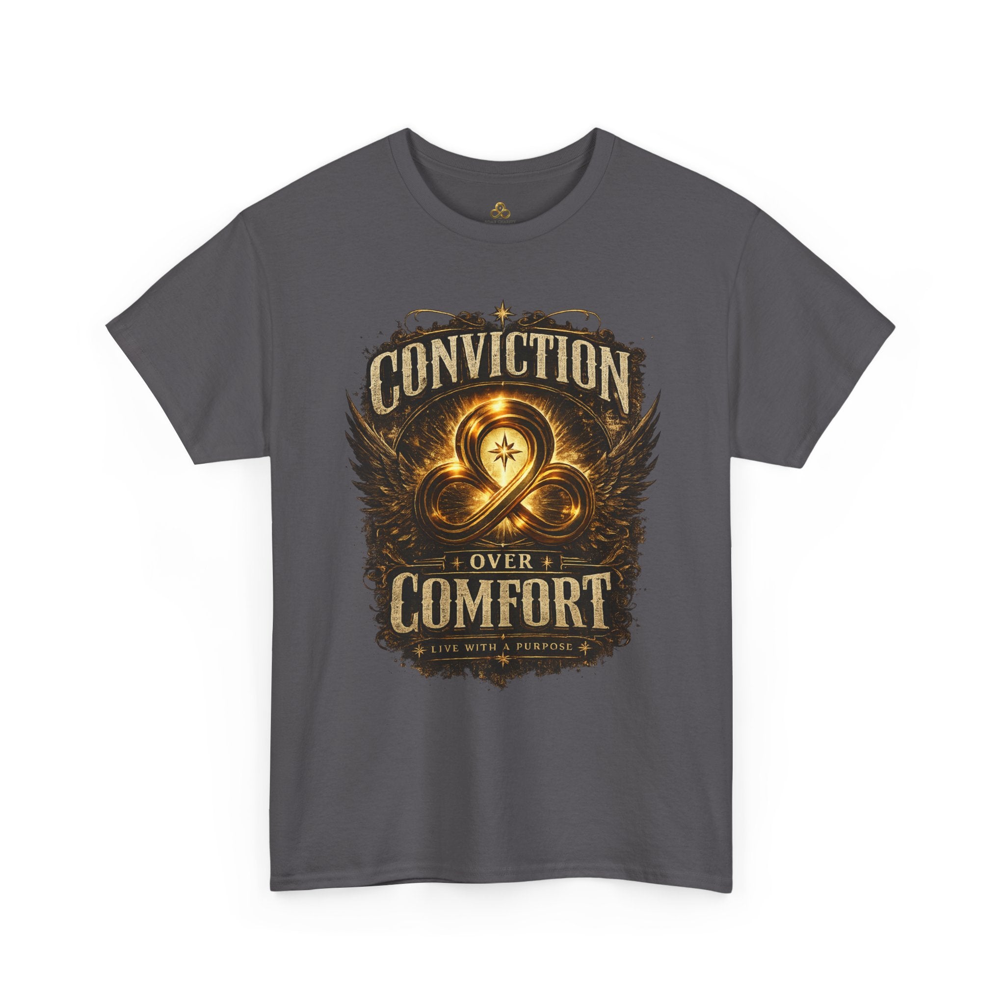 Conviction Over Comfort Graphic Tee — Inspirational Faith & Courage Shirt