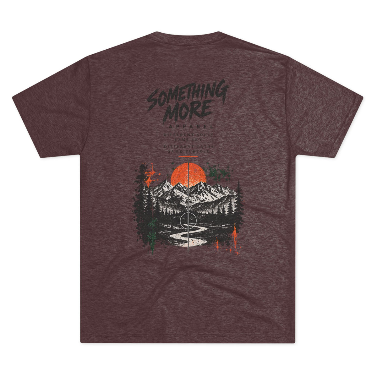 Artistic Statue & Nature Graphic Tee — "Something More" Crew Shirt