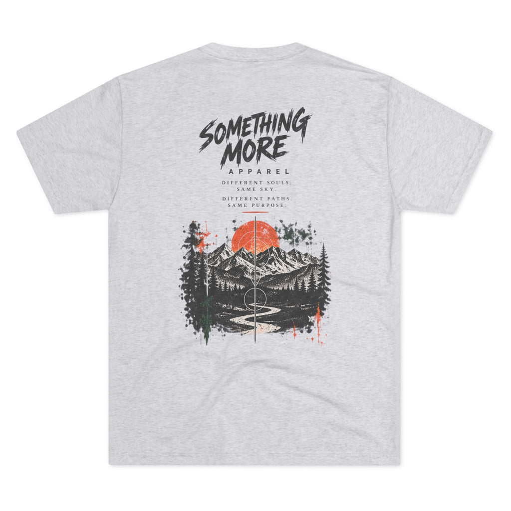 Artistic Statue & Nature Graphic Tee — "Something More" Crew Shirt