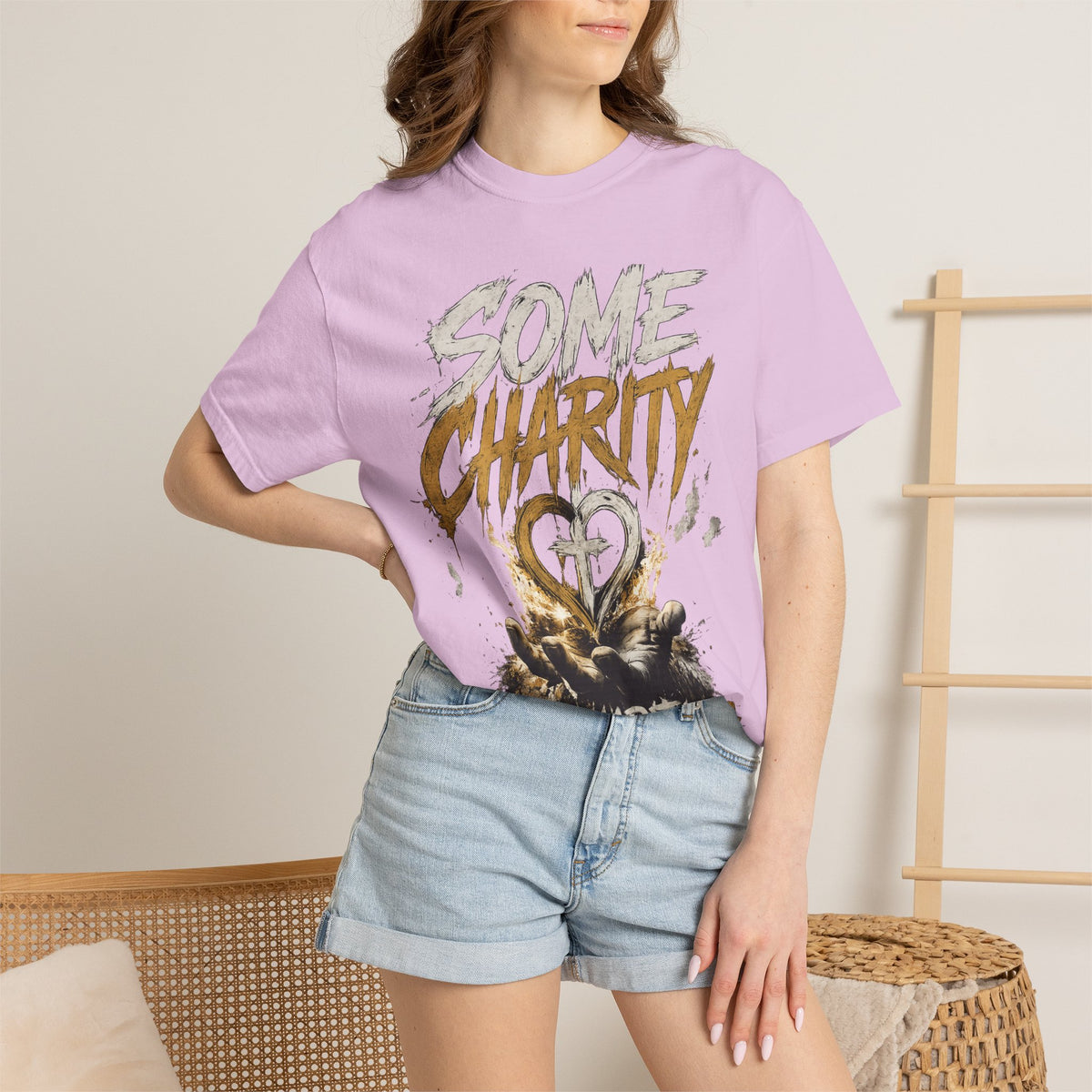 Some Charity Graphic T-Shirt — Heart Logo Fundraiser Tee