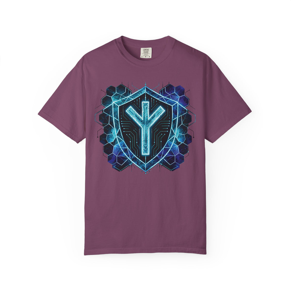 Algiz Rune Shield T-Shirt — Norse Protection Symbol Tee