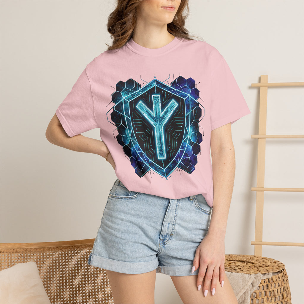 Algiz Rune Shield T-Shirt — Norse Protection Symbol Tee