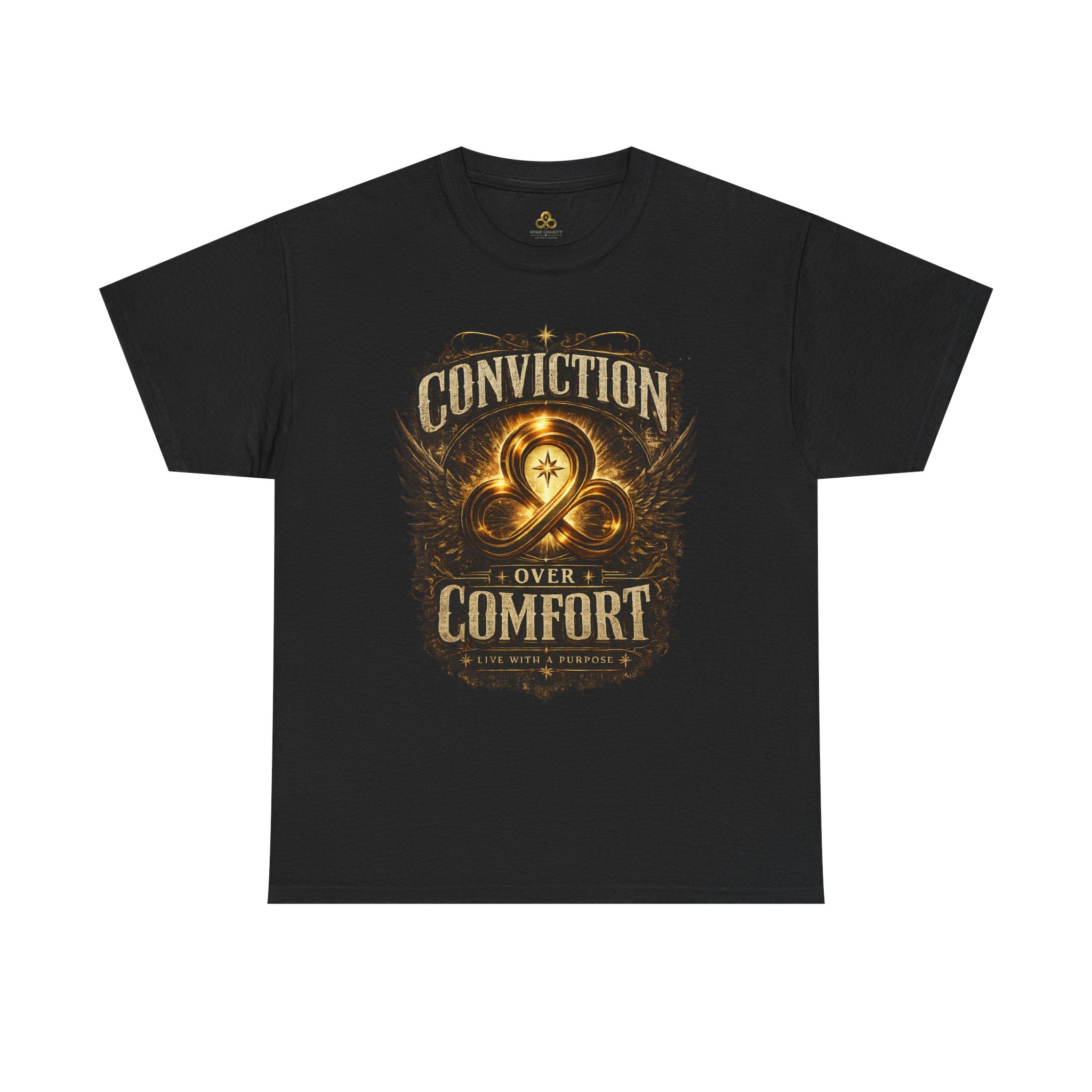 Conviction Over Comfort Graphic Tee — Inspirational Faith & Courage Shirt