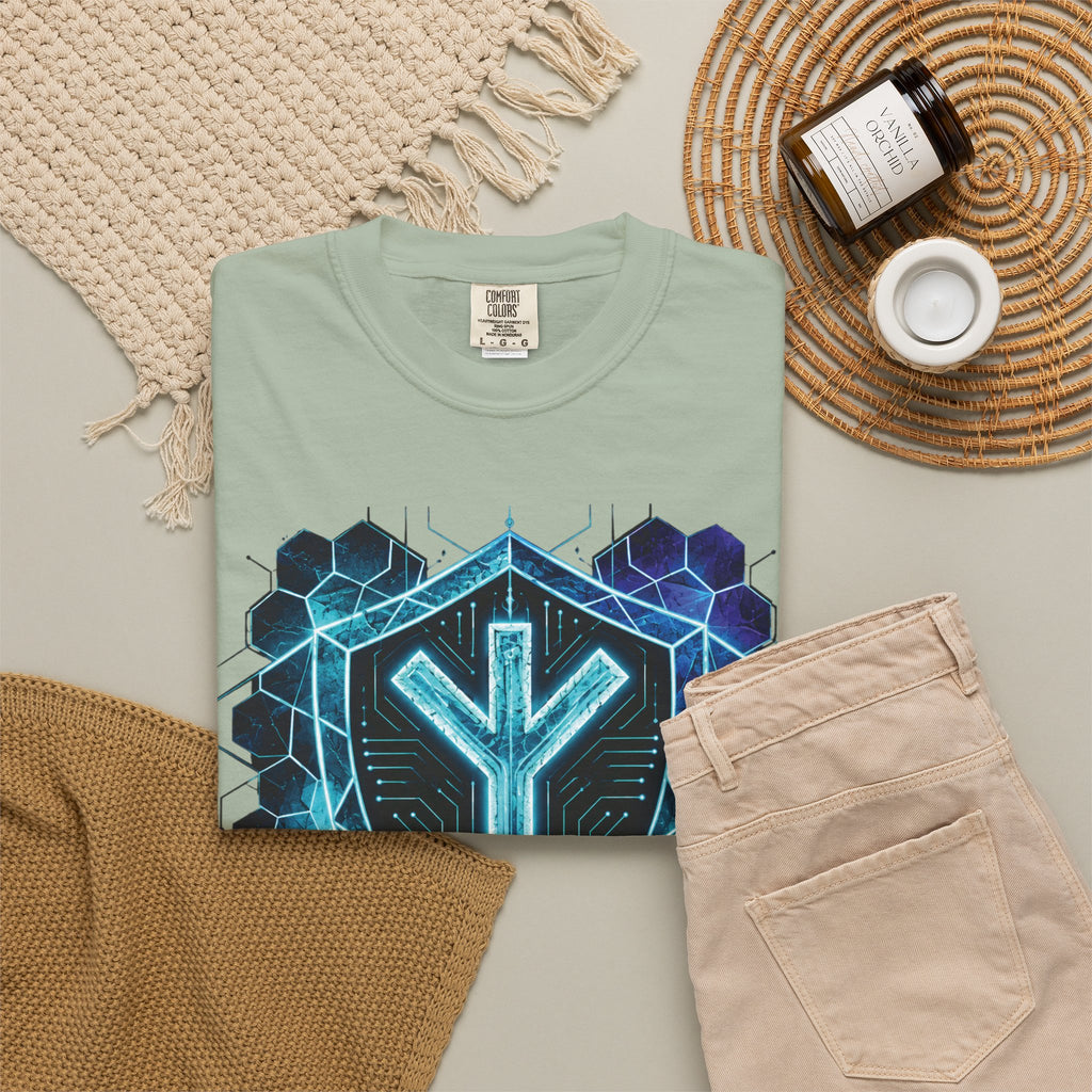 Algiz Rune Shield T-Shirt — Norse Protection Symbol Tee