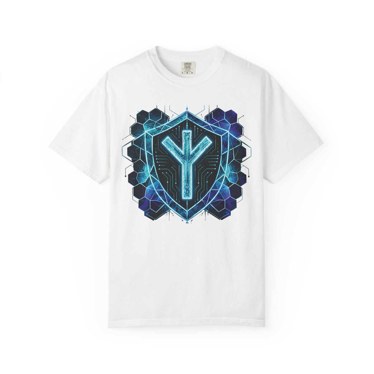 Algiz Rune Shield T-Shirt — Norse Protection Symbol Tee