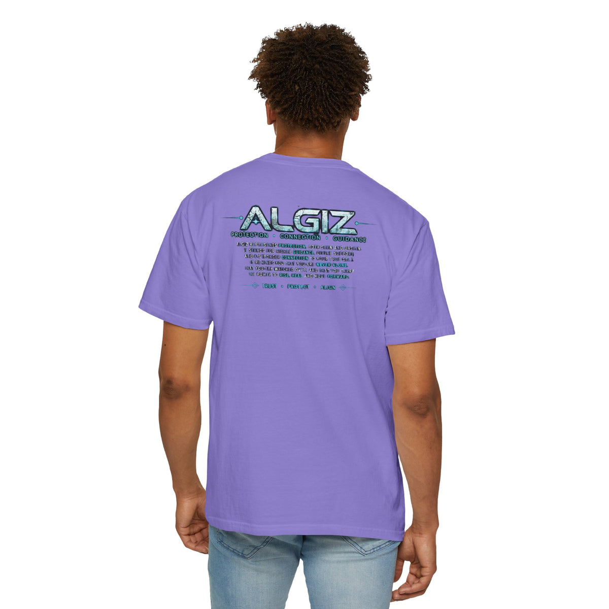 Algiz Rune Shield T-Shirt — Norse Protection Symbol Tee