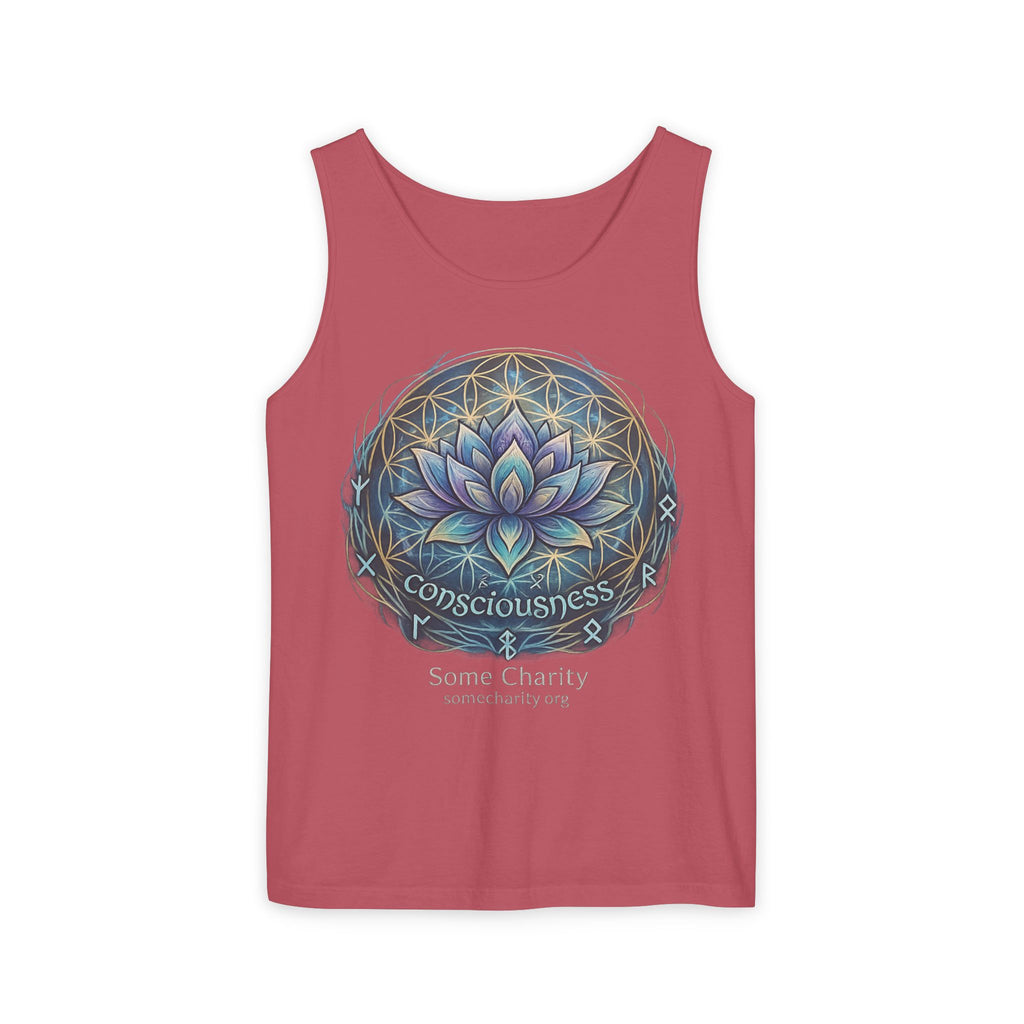Consciousness Lotus Tank Top — Spiritual Yoga Meditation Graphic