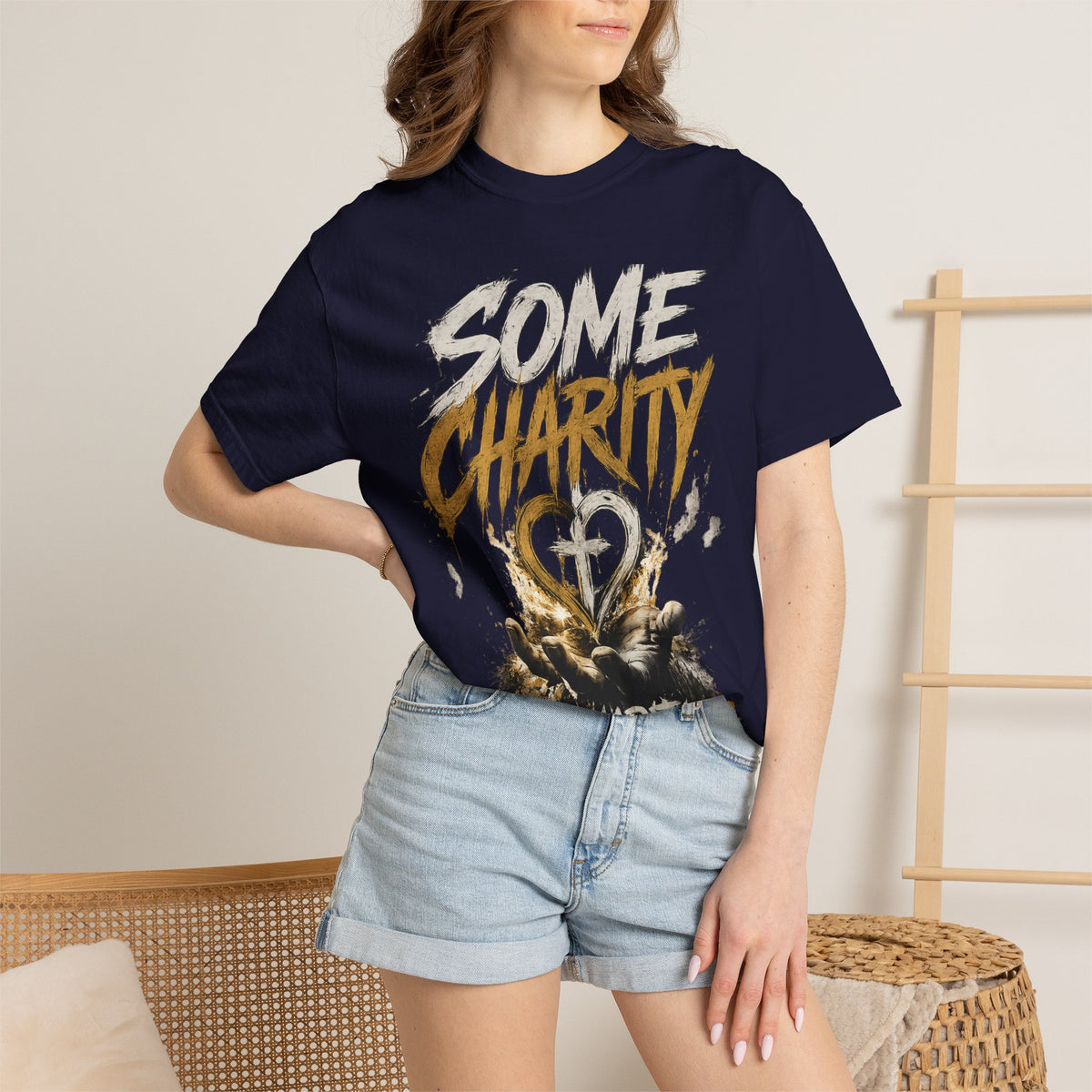 Some Charity Graphic T-Shirt — Heart Logo Fundraiser Tee