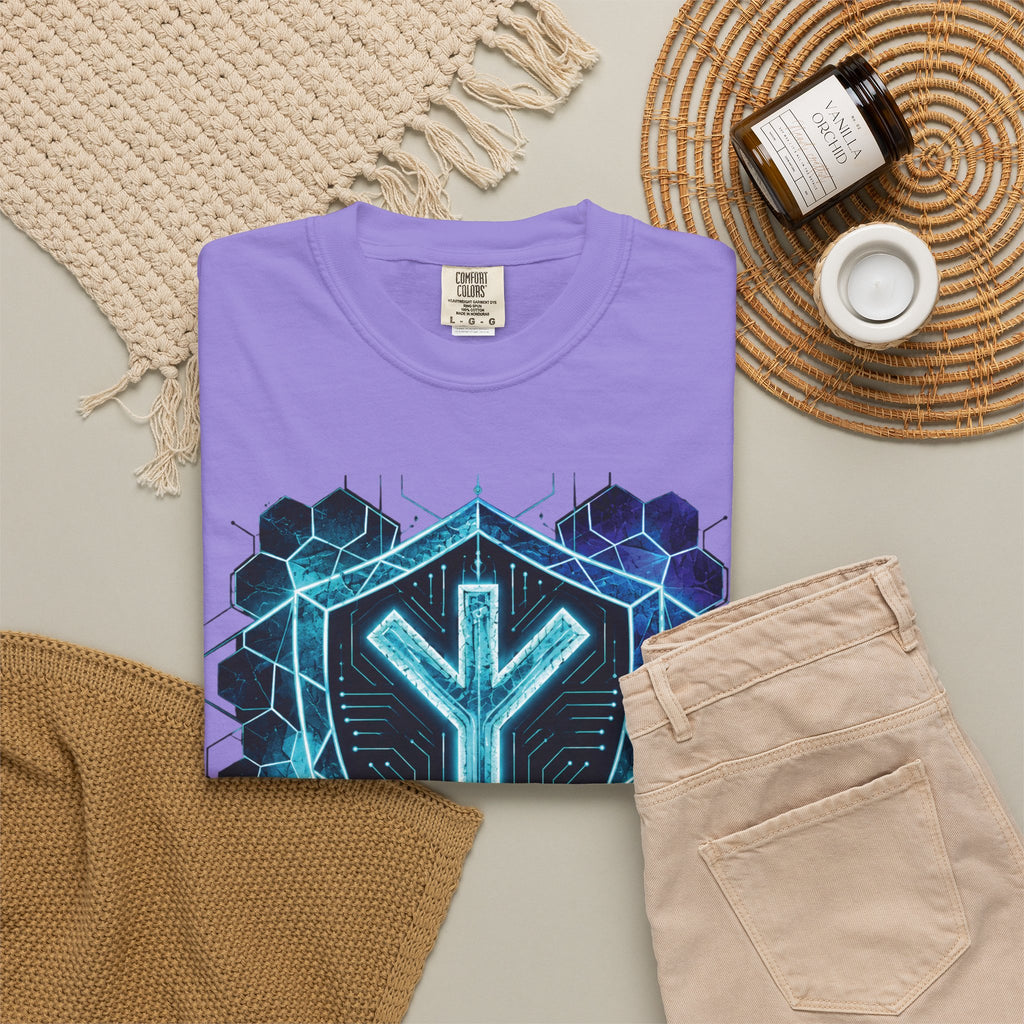 Algiz Rune Shield T-Shirt — Norse Protection Symbol Tee