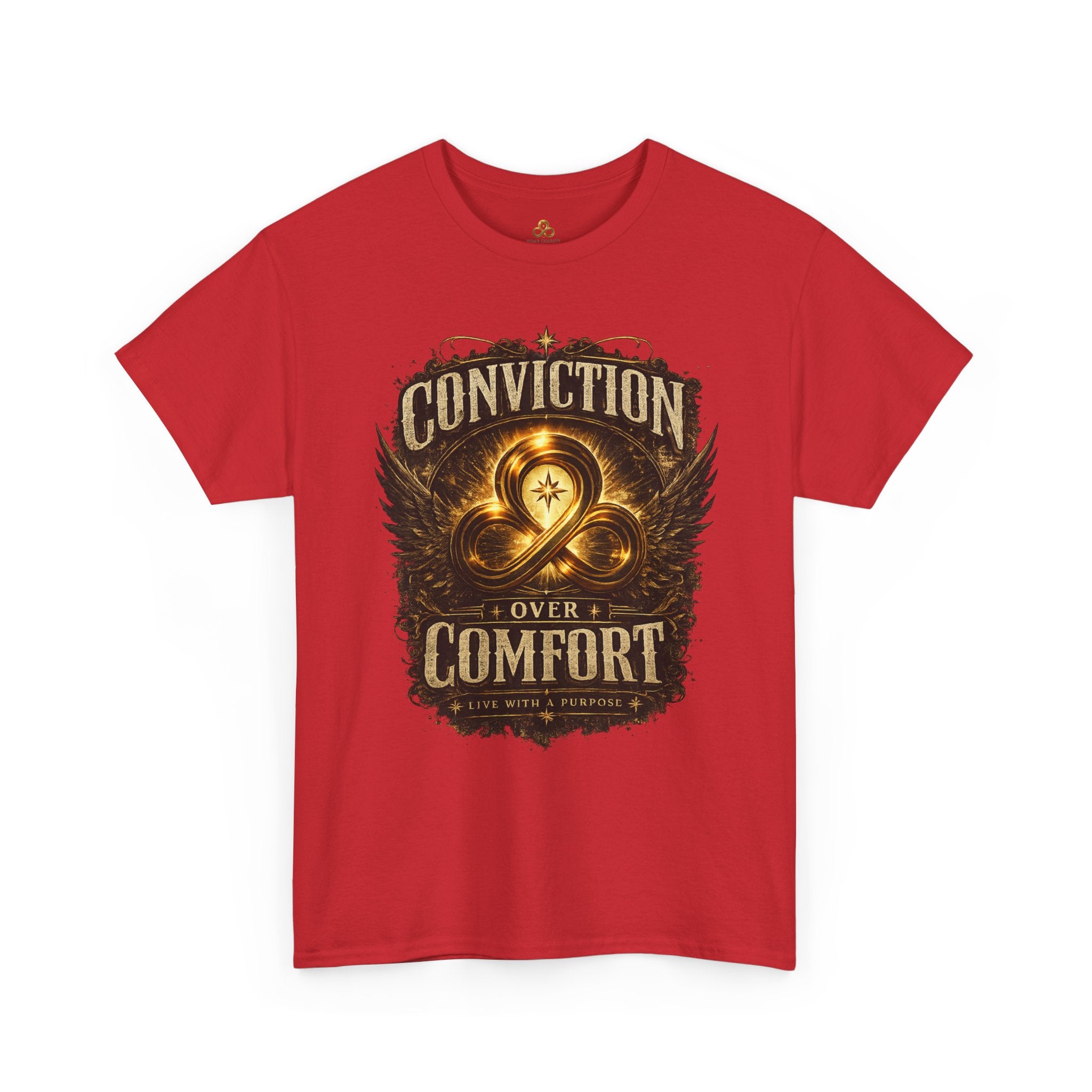 Conviction Over Comfort Graphic Tee — Inspirational Faith & Courage Shirt