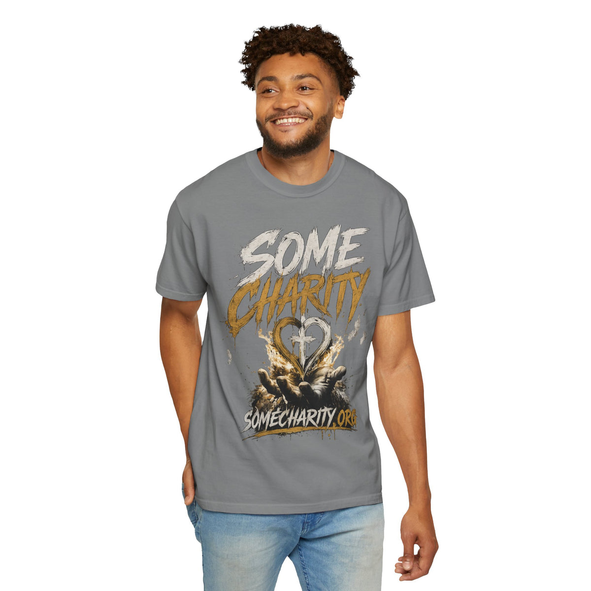 Some Charity Graphic T-Shirt — Heart Logo Fundraiser Tee
