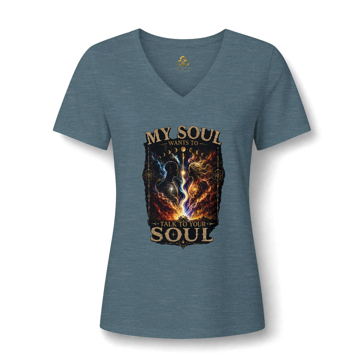 Spiritual "My Soul Wants to Talk to Your Soul" V-Neck Tee
