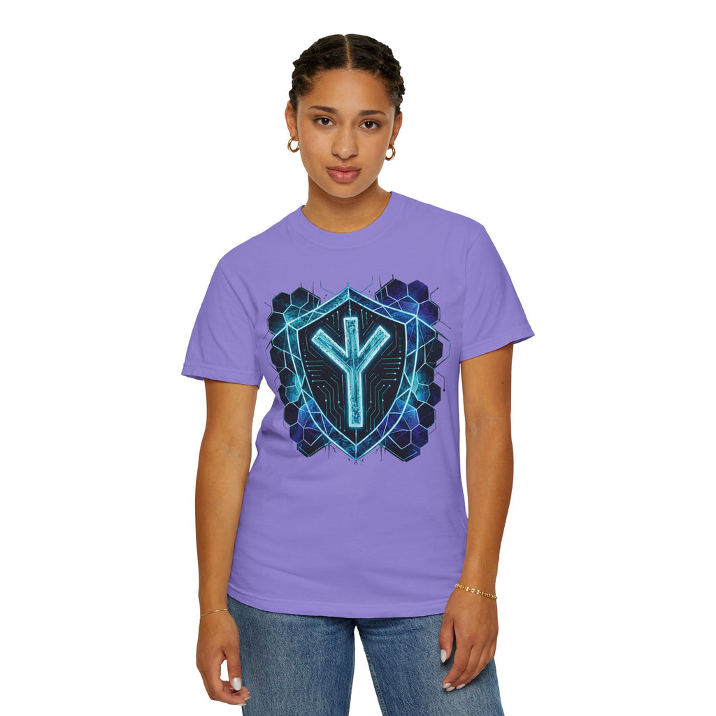 Algiz Rune Shield T-Shirt — Norse Protection Symbol Tee