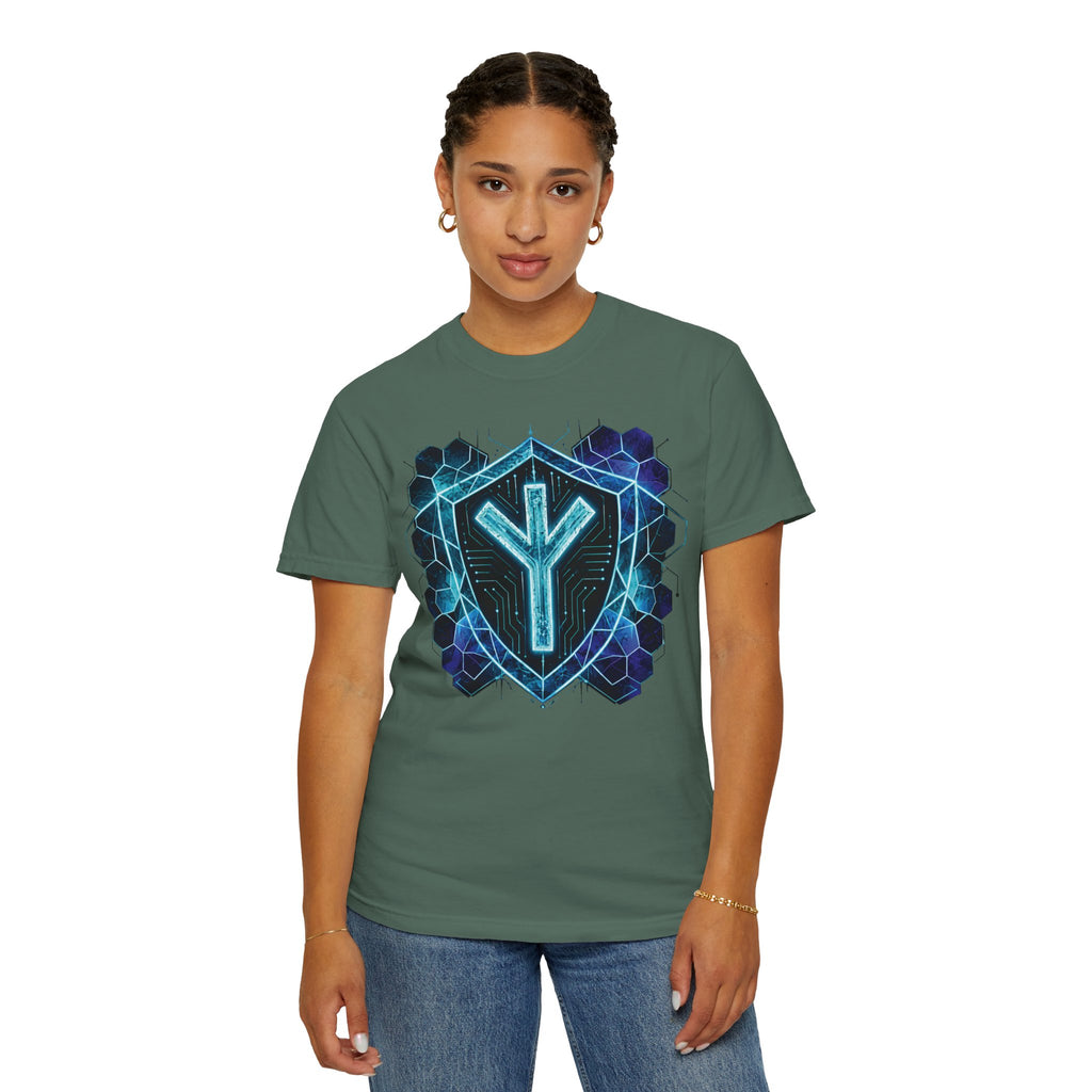 Algiz Rune Shield T-Shirt — Norse Protection Symbol Tee