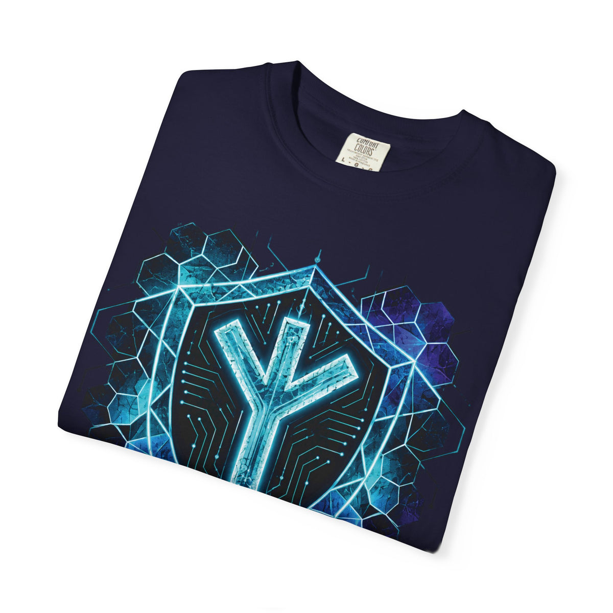 Algiz Rune Shield T-Shirt — Norse Protection Symbol Tee