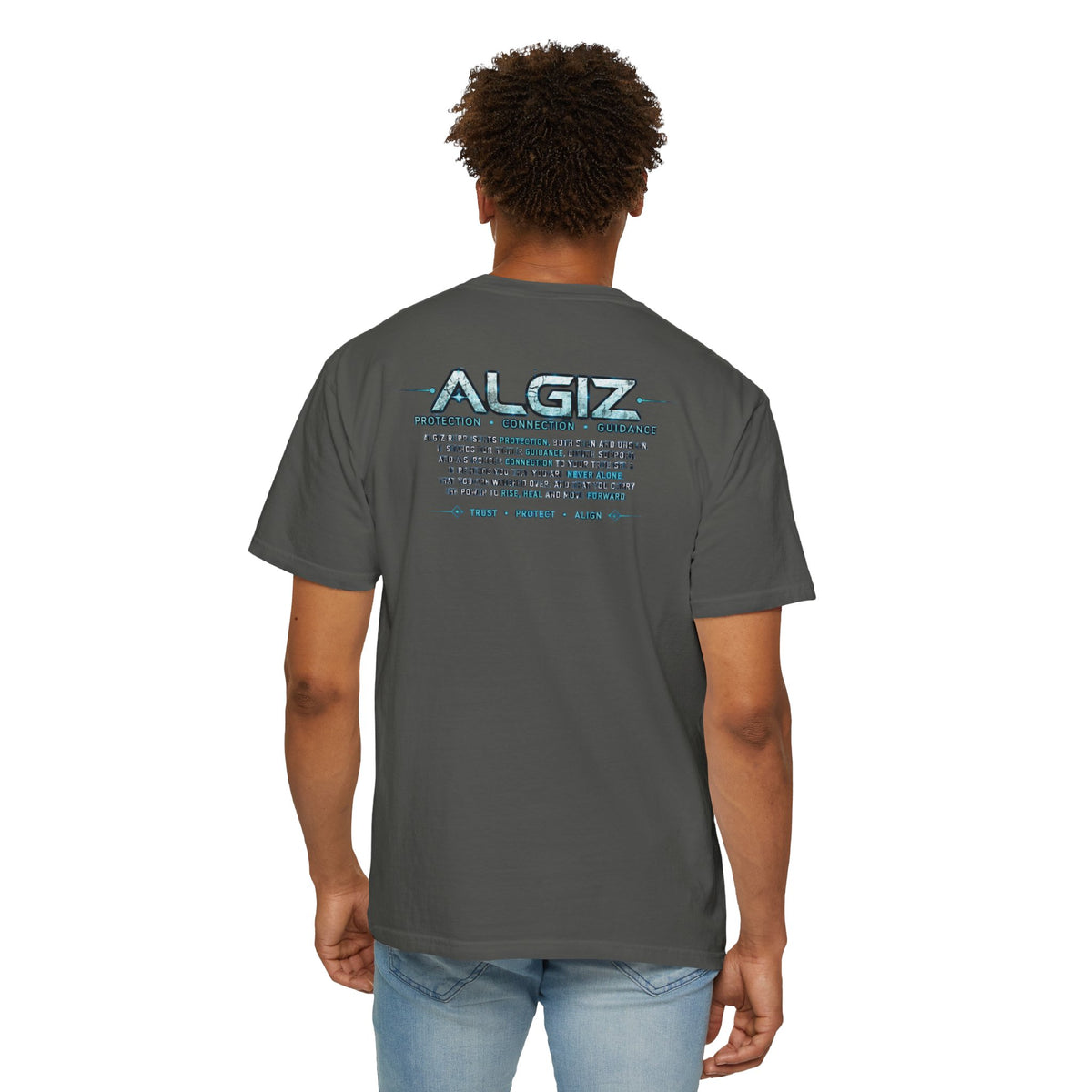 Algiz Rune Shield T-Shirt — Norse Protection Symbol Tee