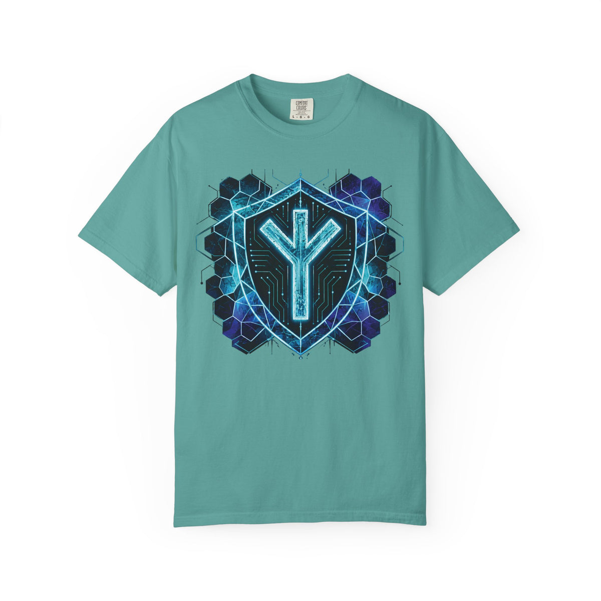 Algiz Rune Shield T-Shirt — Norse Protection Symbol Tee