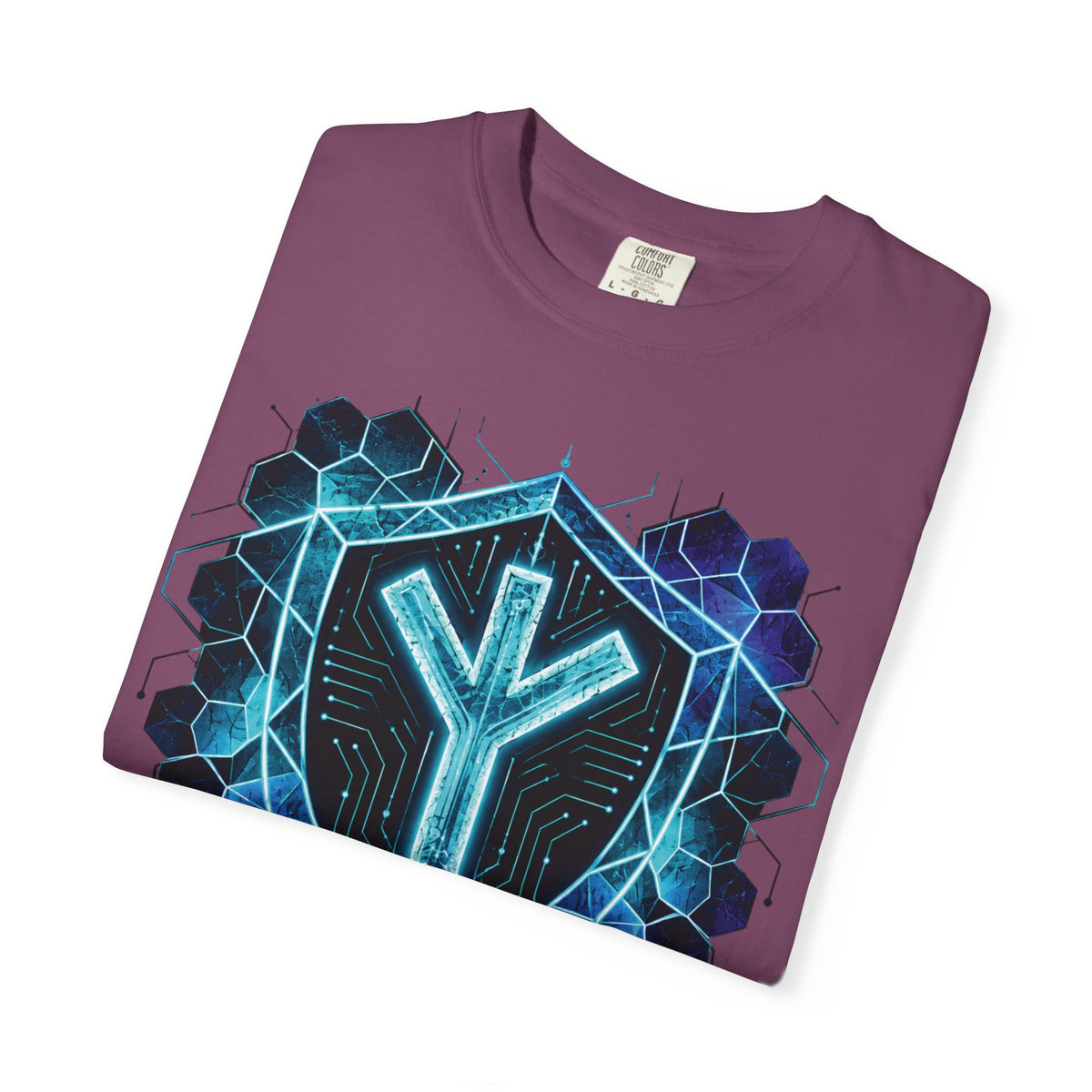 Algiz Rune Shield T-Shirt — Norse Protection Symbol Tee
