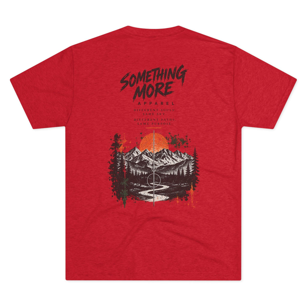 Artistic Statue & Nature Graphic Tee — "Something More" Crew Shirt