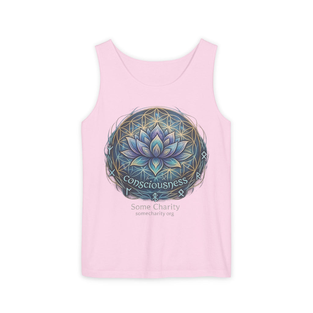 Consciousness Lotus Tank Top — Spiritual Yoga Meditation Graphic