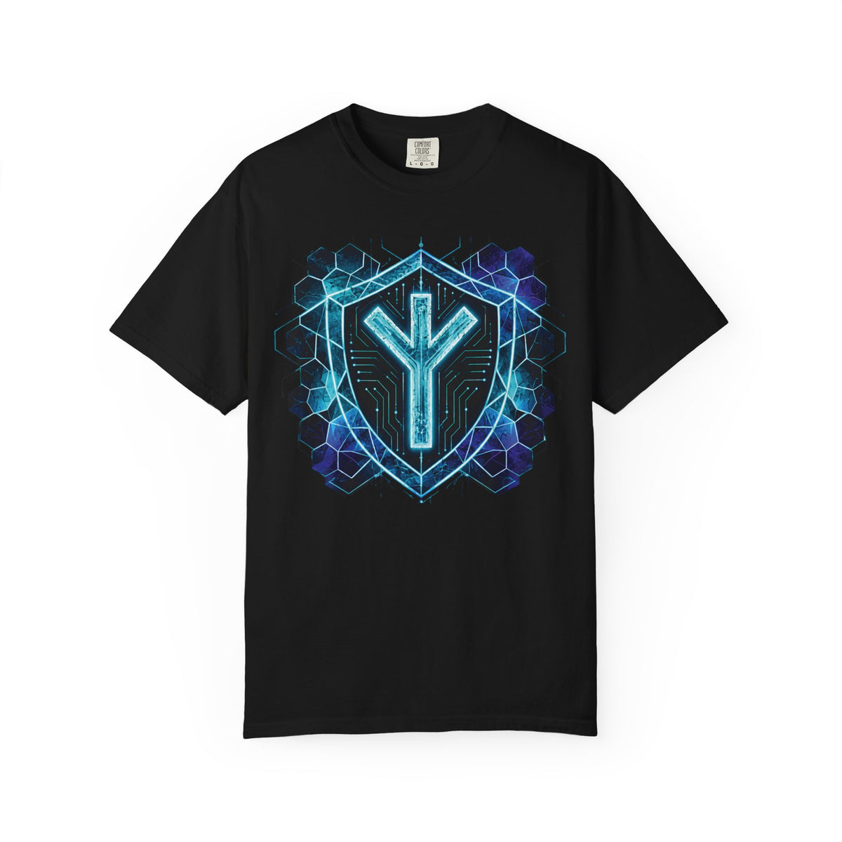 Algiz Rune Shield T-Shirt — Norse Protection Symbol Tee