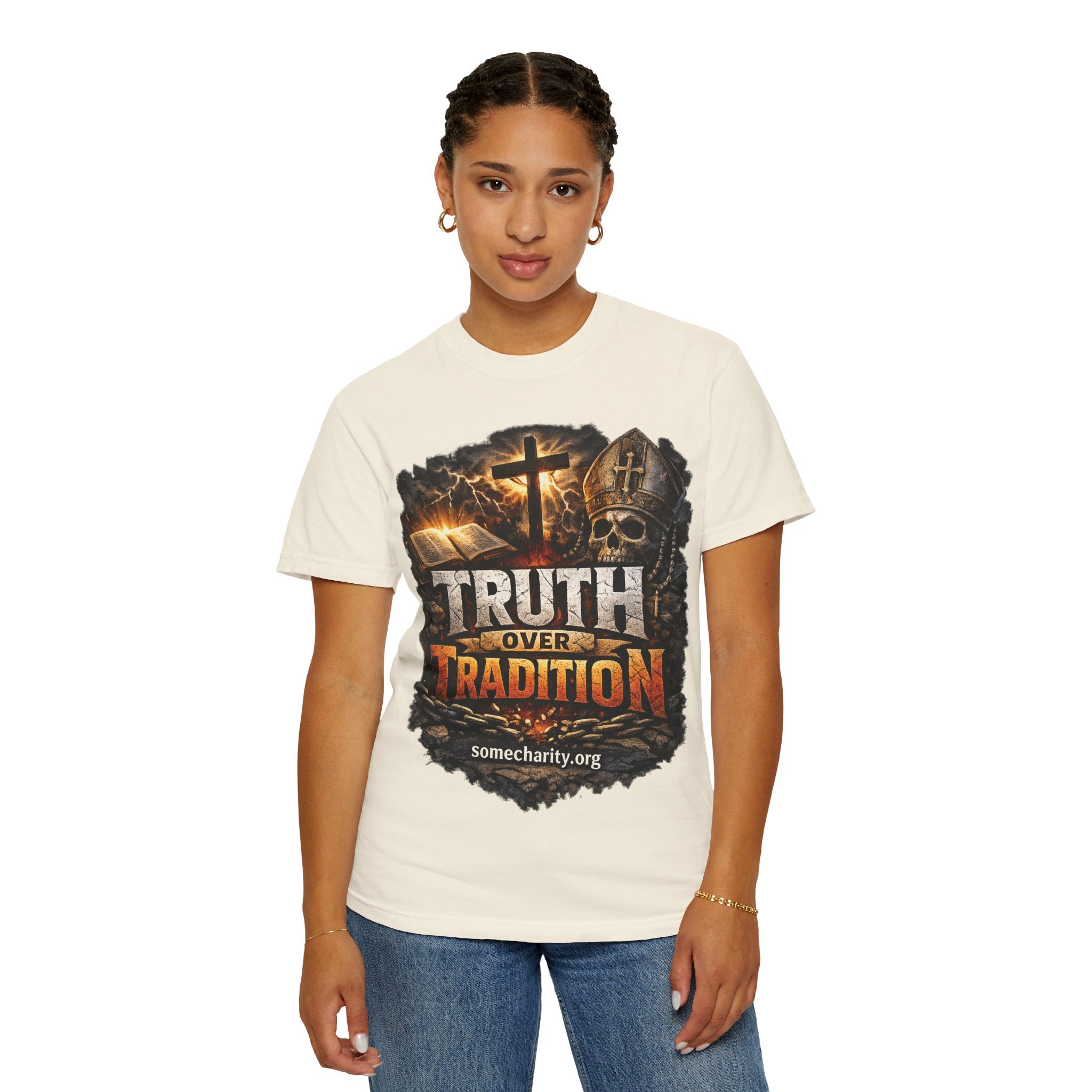 Truth Over Tradition T-Shirt — Christian Cross Faith Tee (somecharity.org)