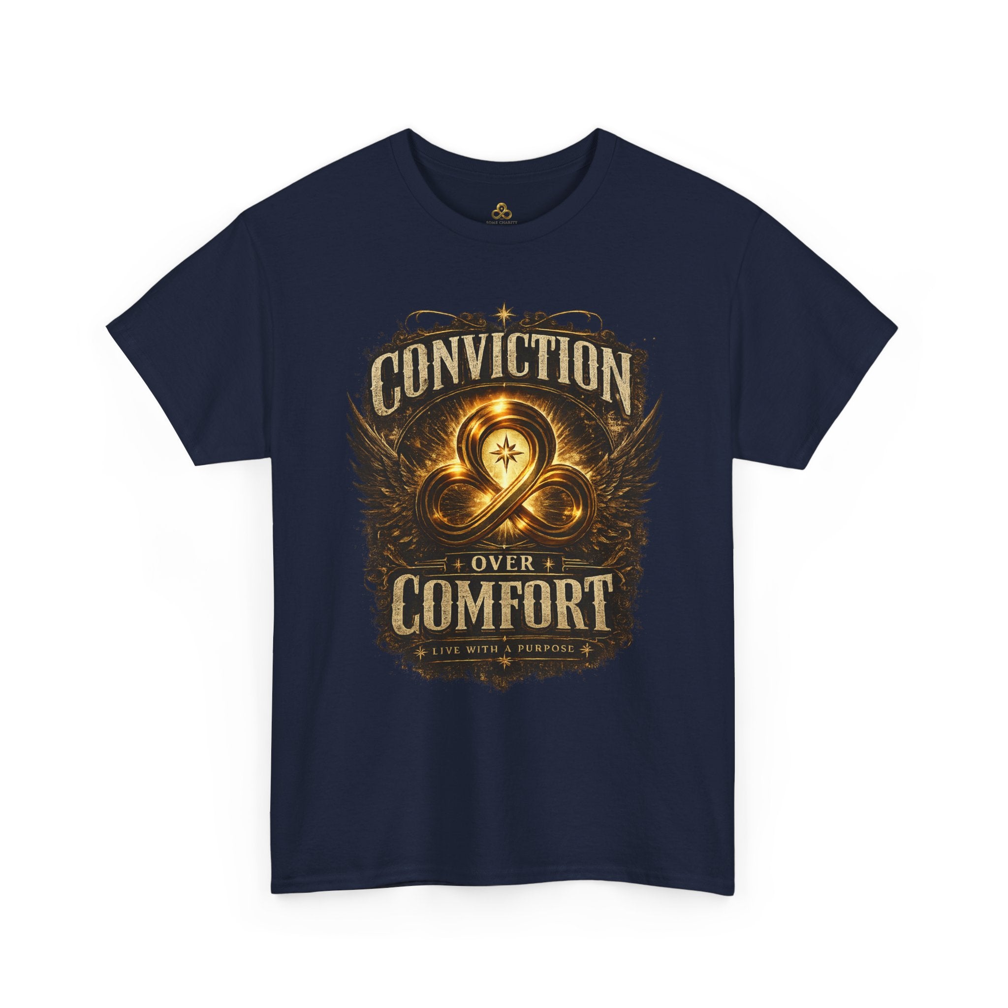 Conviction Over Comfort Graphic Tee — Inspirational Faith & Courage Shirt