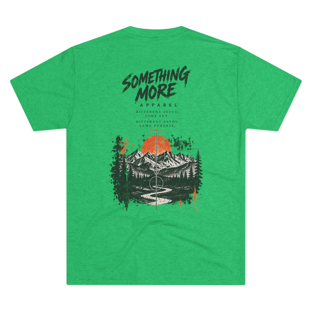Artistic Statue & Nature Graphic Tee — "Something More" Crew Shirt