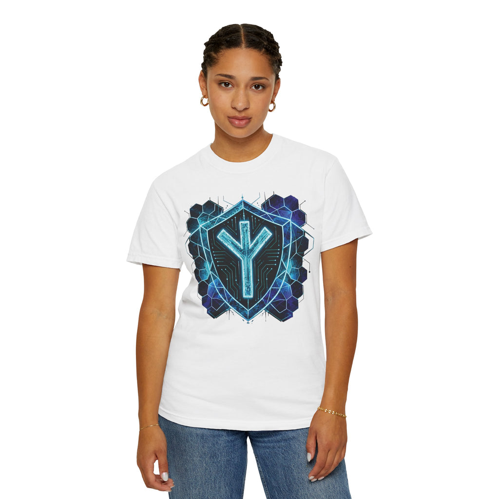 Algiz Rune Shield T-Shirt — Norse Protection Symbol Tee