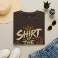 Shirt of the Day Graphic Tee — Retro Brushstroke Smile Design