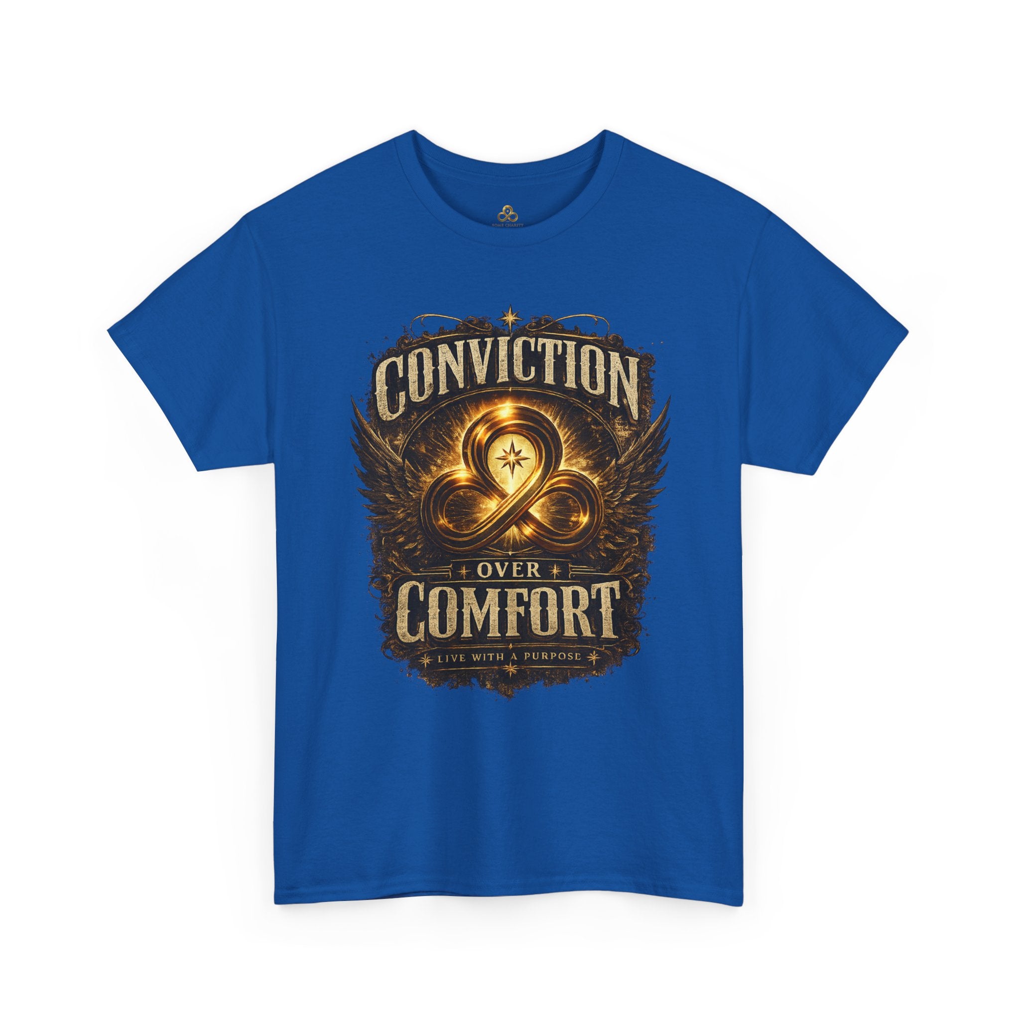 Conviction Over Comfort Graphic Tee — Inspirational Faith & Courage Shirt