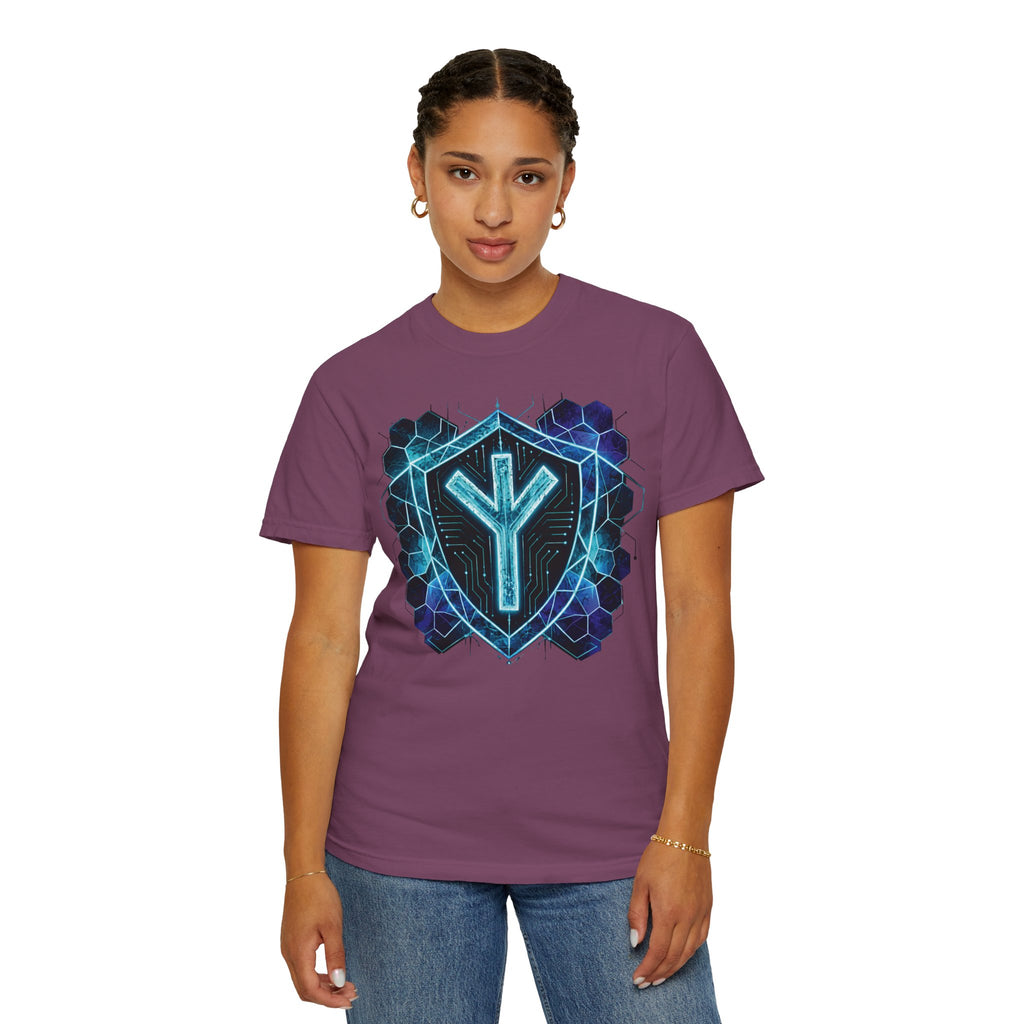 Algiz Rune Shield T-Shirt — Norse Protection Symbol Tee