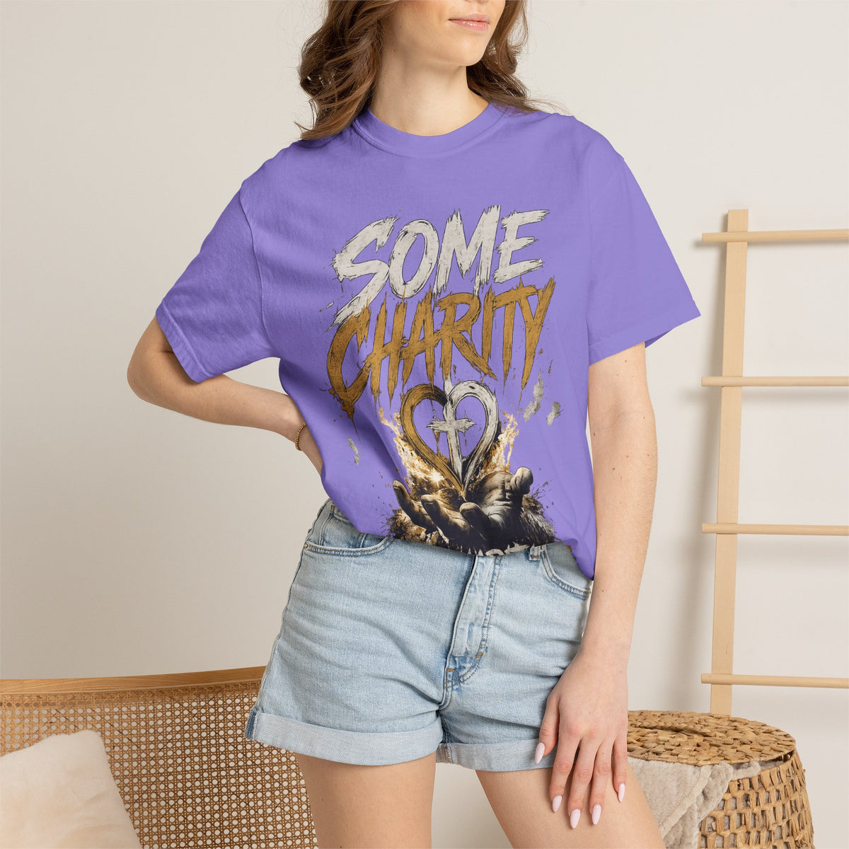 Some Charity Graphic T-Shirt — Heart Logo Fundraiser Tee