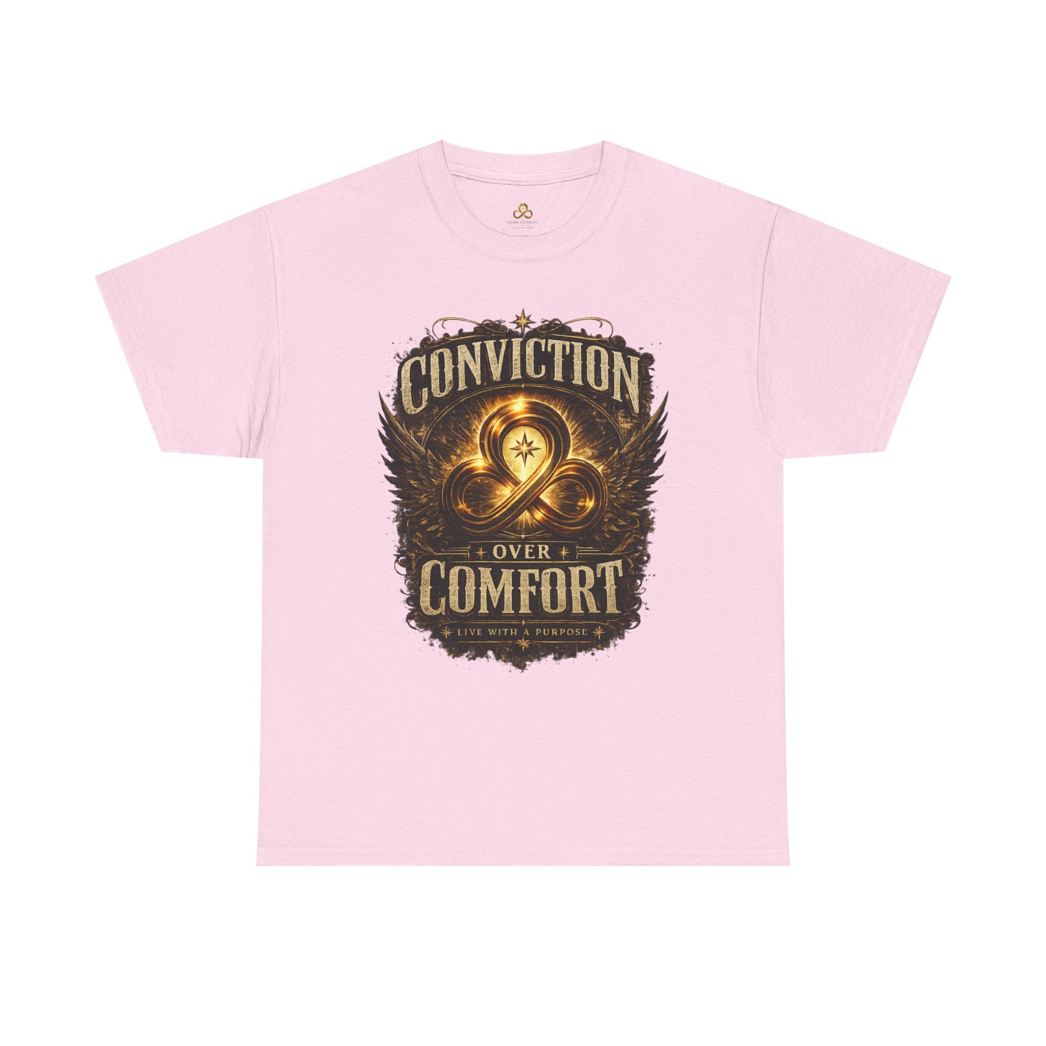 Conviction Over Comfort Graphic Tee — Inspirational Faith & Courage Shirt