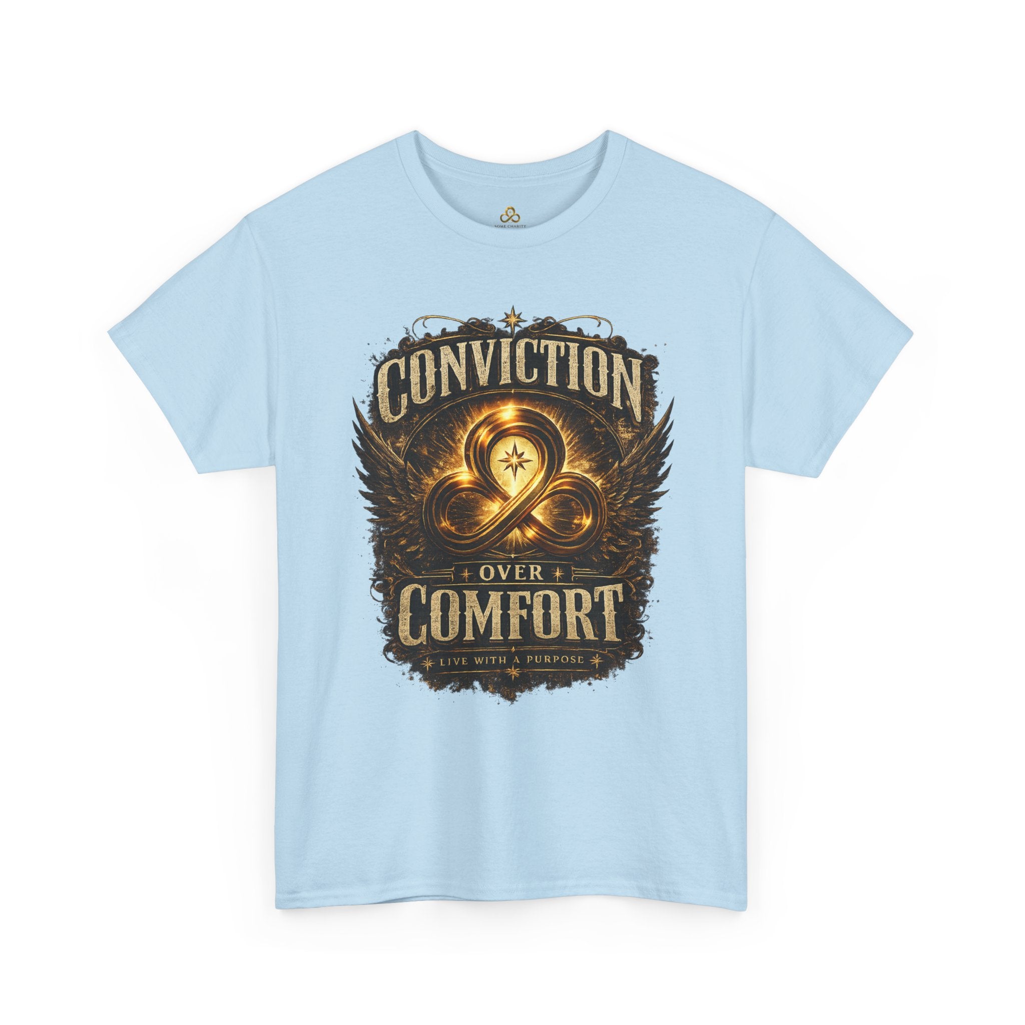 Conviction Over Comfort Graphic Tee — Inspirational Faith & Courage Shirt