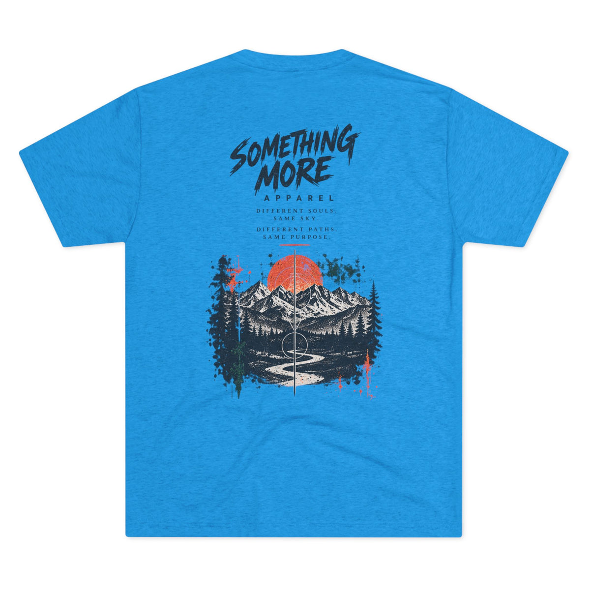Artistic Statue & Nature Graphic Tee — "Something More" Crew Shirt