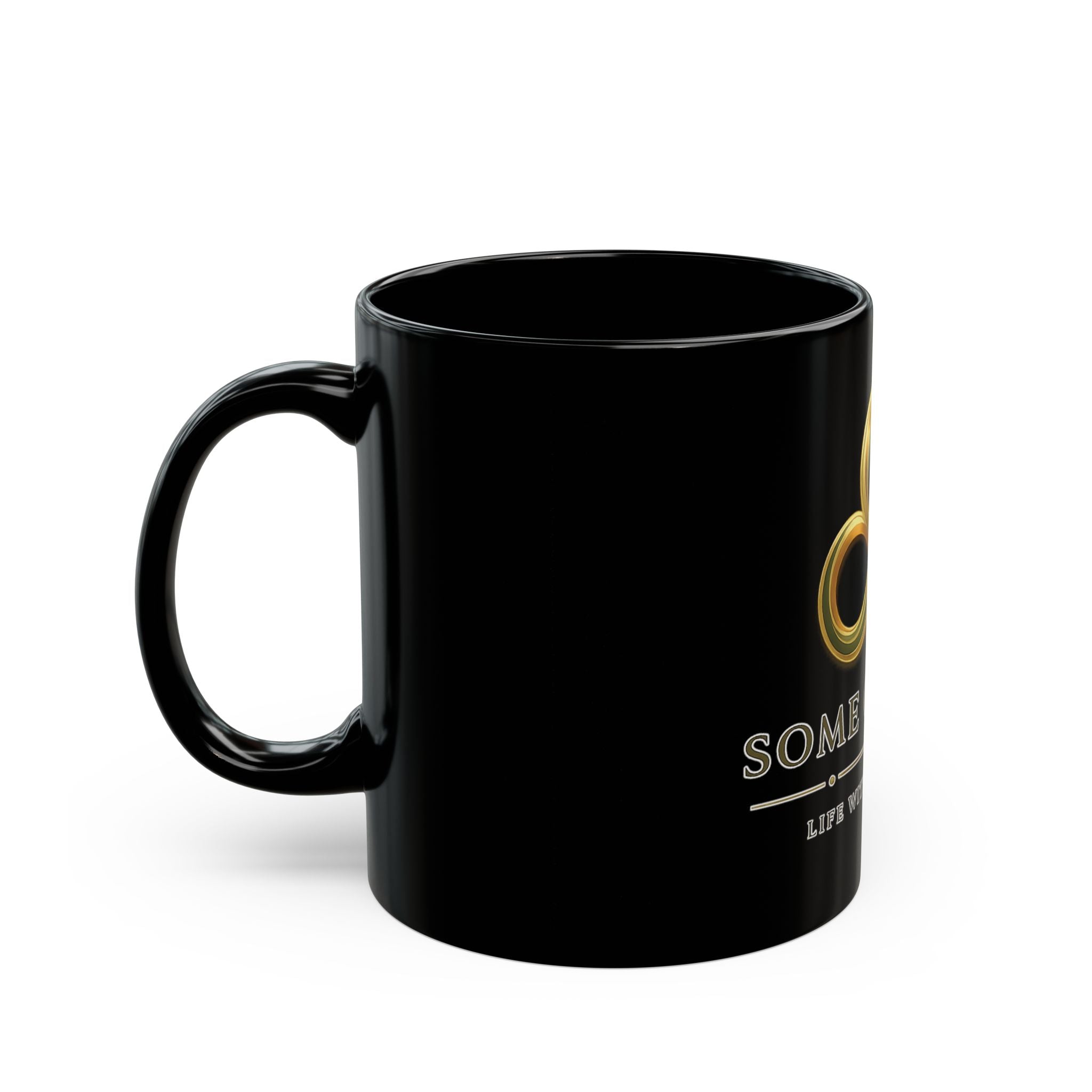Some Charity "Live With a Purpose" Black Coffee Mug — Inspirational Fundraiser Gift
