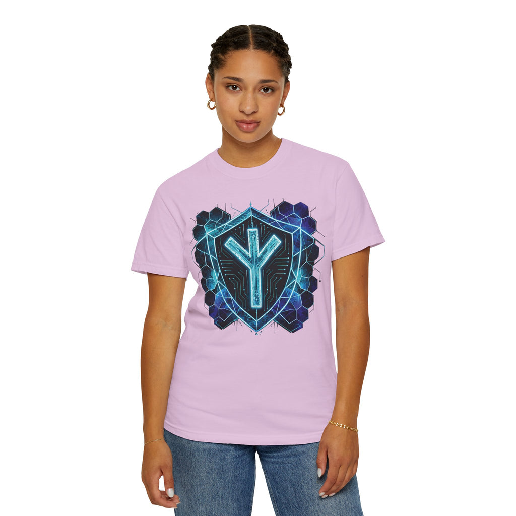 Algiz Rune Shield T-Shirt — Norse Protection Symbol Tee