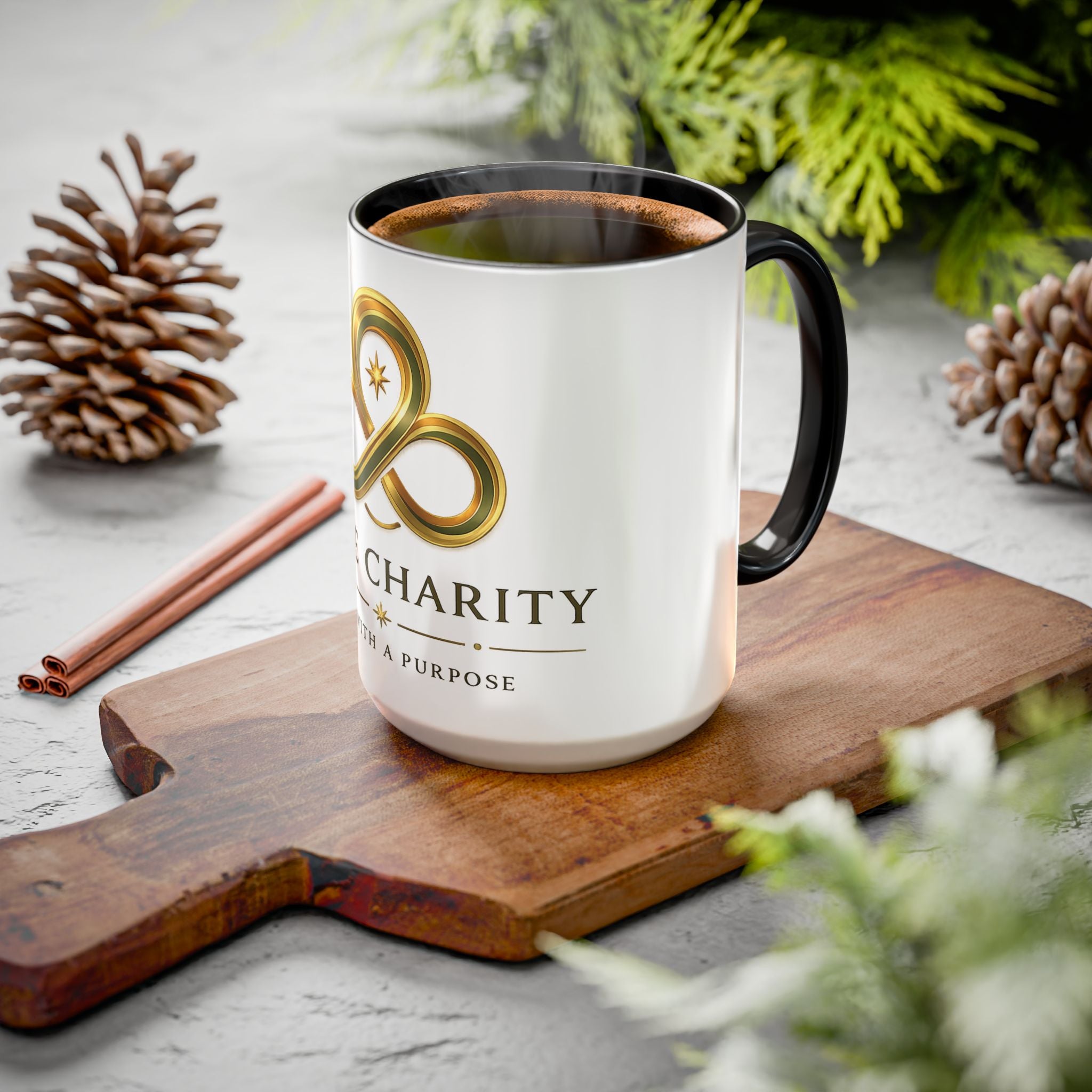 Charity Logo Coffee Mug (11oz/15oz) — 'Some Charity' Life With a Purpose