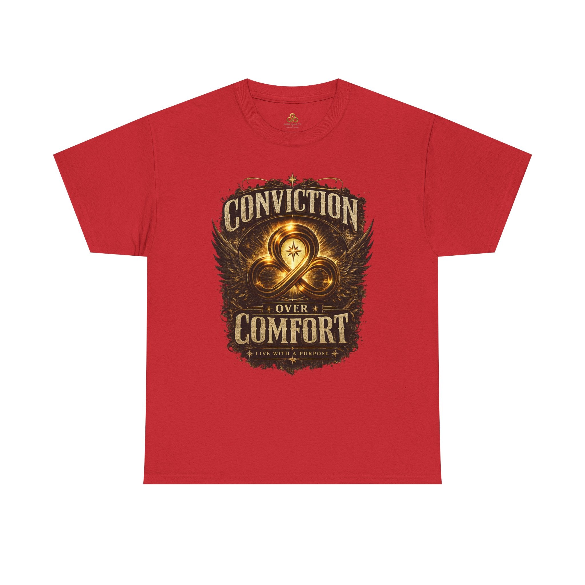 Conviction Over Comfort Graphic Tee — Inspirational Faith & Courage Shirt