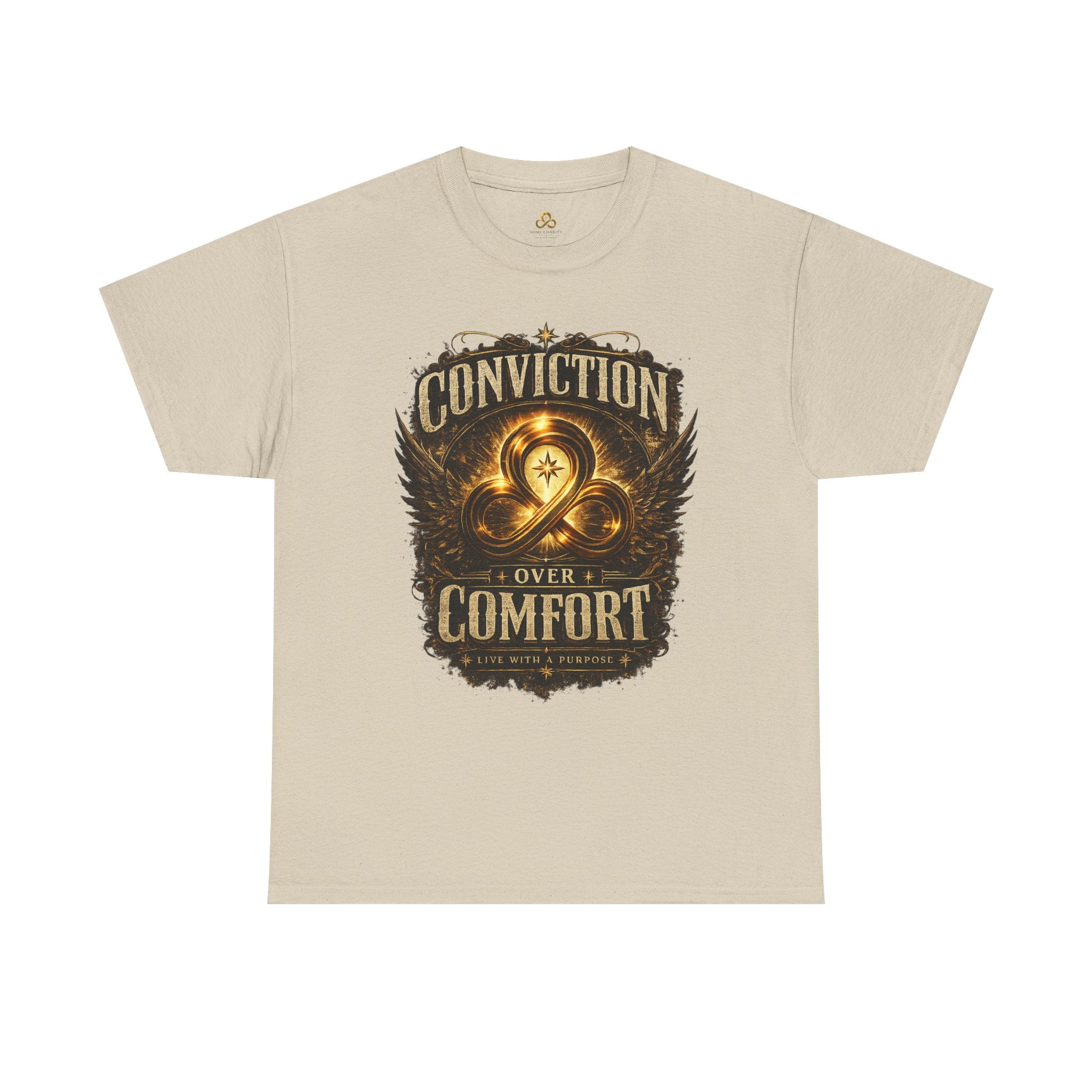 Conviction Over Comfort Graphic Tee — Inspirational Faith & Courage Shirt