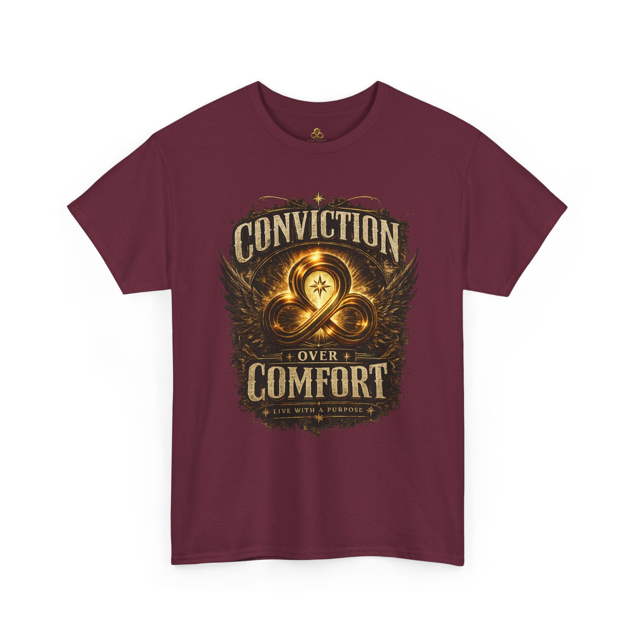 Conviction Over Comfort Graphic Tee — Inspirational Faith & Courage Shirt