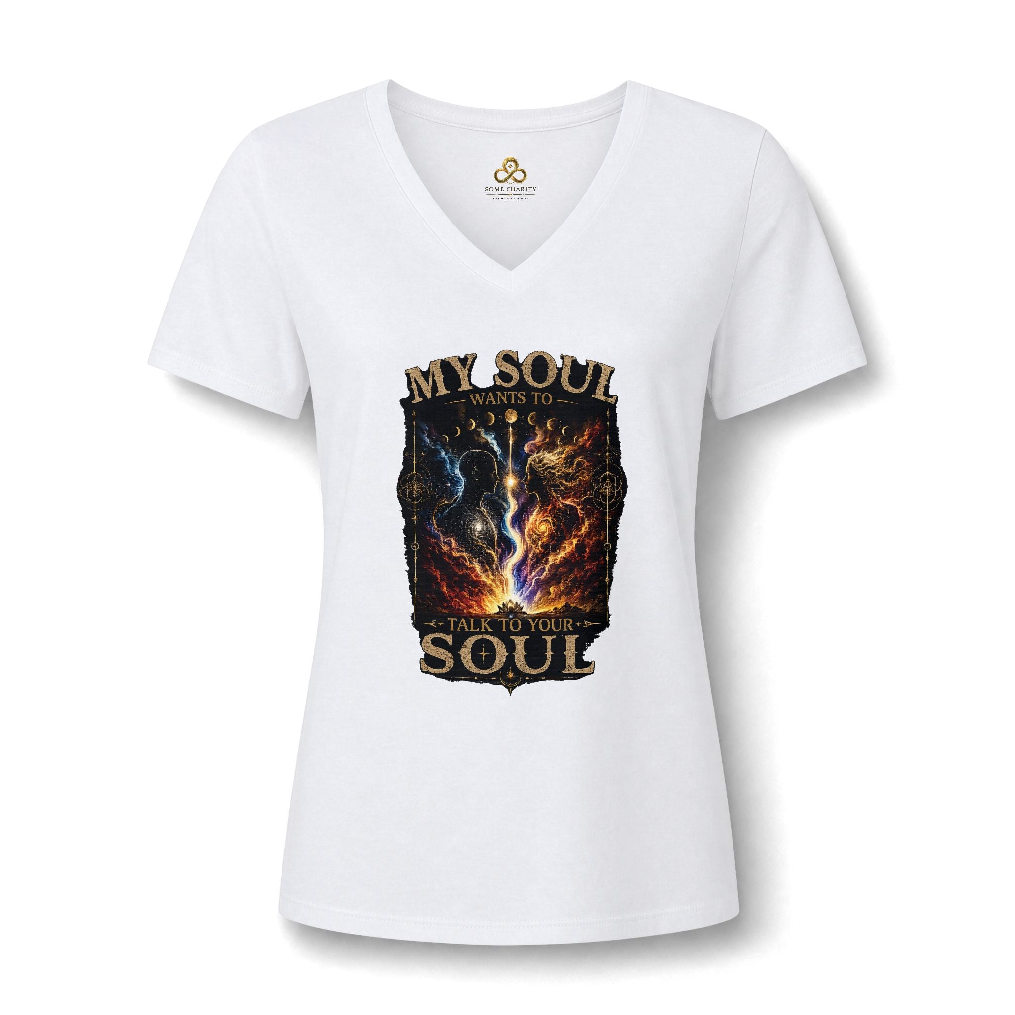 Spiritual "My Soul Wants to Talk to Your Soul" V-Neck Tee