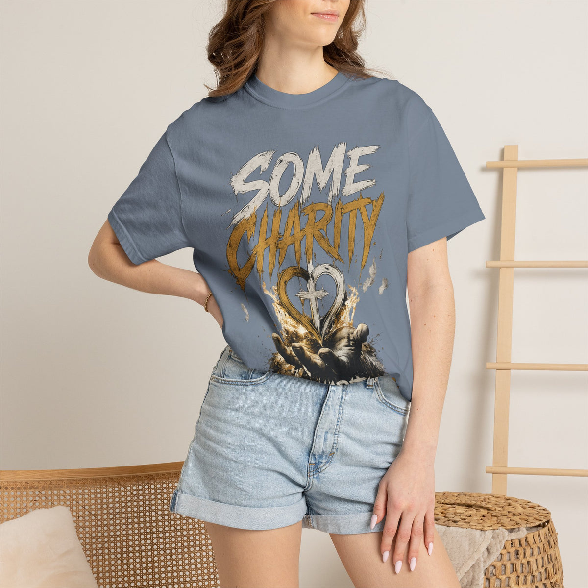 Some Charity Graphic T-Shirt — Heart Logo Fundraiser Tee