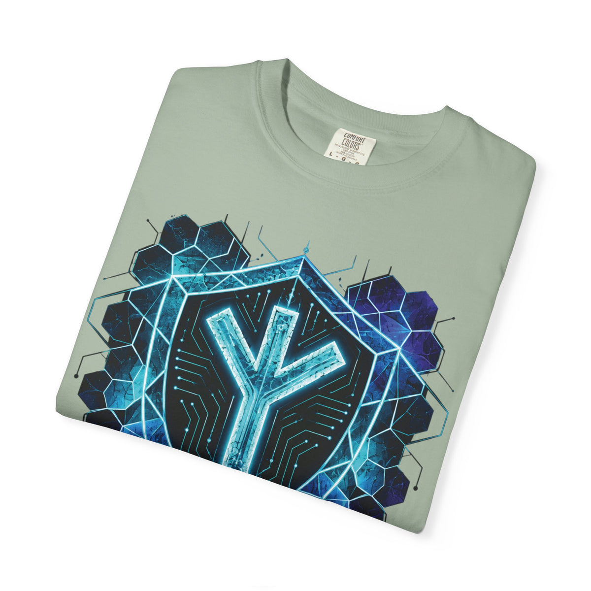 Algiz Rune Shield T-Shirt — Norse Protection Symbol Tee