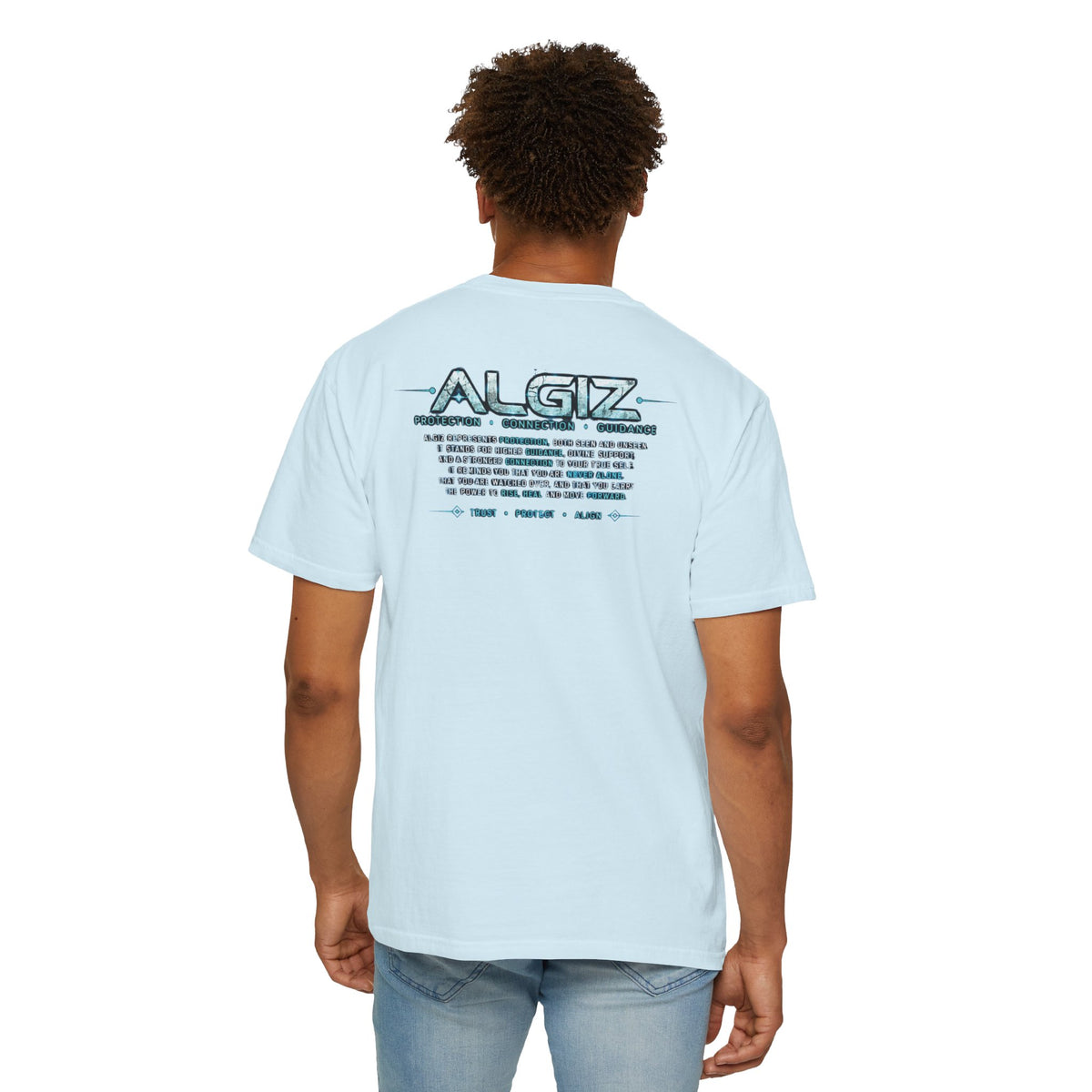 Algiz Rune Shield T-Shirt — Norse Protection Symbol Tee