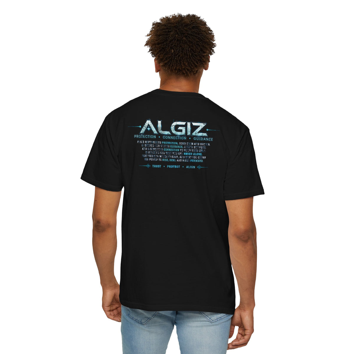 Algiz Rune Shield T-Shirt — Norse Protection Symbol Tee